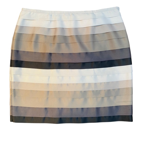 J McLaughlin Womens Sadie layered ribbon skirt gray silver black Size 16 - Picture 1 of 4